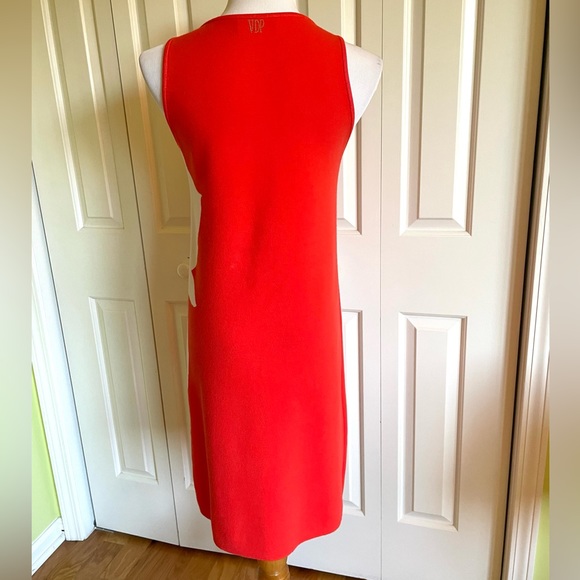 VDP Collection Red Knit Sleeveless Dress 6/42 Mint - Picture 6 of 11